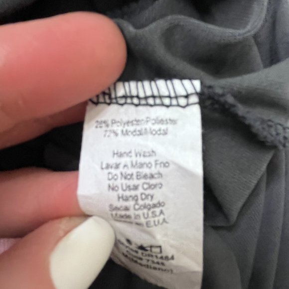 Mod Ref Womens Black Sleeveless Round Neck Asymmetrical Hem Draped Dress Size M - Picture 8 of 10